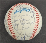 1991 Minnesota Twins World Series Champions Team Signed OAL Baseball w/ Puckett Beckett LOA