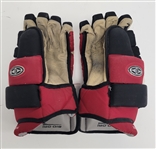 Zach Parise New Jersey Devils Game Used Gloves
