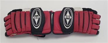 Zach Parise New Jersey Devils Game Used Gloves