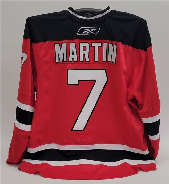 Paul Martin 2007 New Jersey Devils Opening Night Game Used Jersey w/ MeiGray LOA