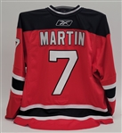 Paul Martin 2007 New Jersey Devils Opening Night Game Used Jersey w/ MeiGray LOA