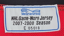 Paul Martin 2007 New Jersey Devils Opening Night Game Used Jersey w/ MeiGray LOA