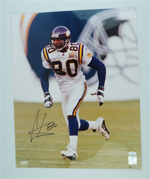 Cris Carter Autographed 16x20 Photo JSA