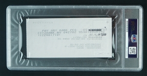 Johnny Unitas Signed Check PSA 9 w/ Unitas Family LOA