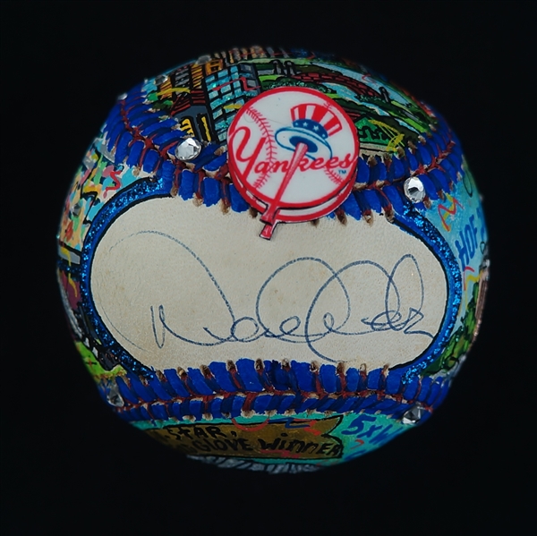 Derek Jeter Rookie Era One-Of-A-Kind Charles Fazzino Pop Art Baseball 1 of 1 JSA