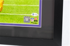 Justin Jefferson Autographed Minnesota Vikings 16x20 Rookie Framed Photo *1st NFL Touchdown* Beckett