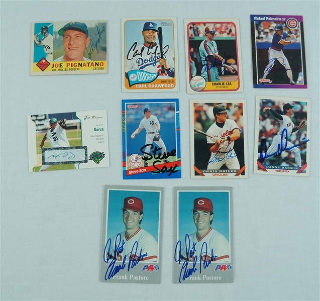 Collection of 10 Autographed Baseball Cards