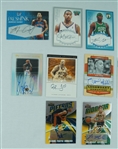Collection of 15 Autographed Basketball Insert Cards w/ Fleer SkyBox