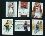 Collection of 5 Autographed Basketball Insert Cards w/ Exquisite Collection