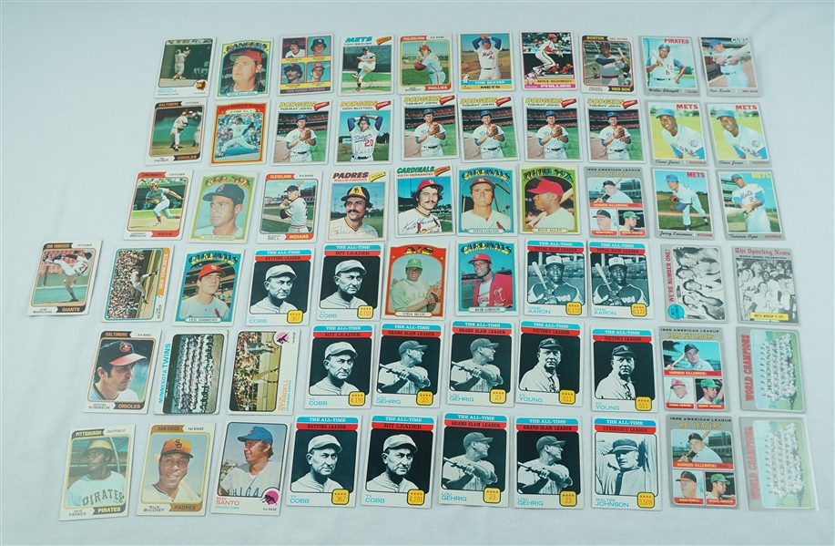 Collection of 1970s Topps Baseball Cards w/ Rookies & Hall of Famers