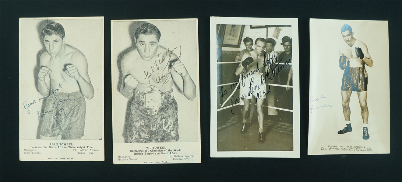 Collection of Autographed Vintage Boxing Photos w/ Charlie Ashenden