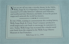 Vintage Wells Fargo Stagecoach Bank