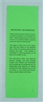 Minnesota Wild 2000-01 Inaugural Season Parking Pass