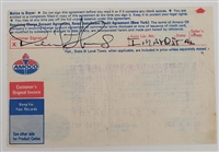 Derrick Thomas Signed Amoco Gas Receipt *From Thomas Family* w/ Beckett LOA