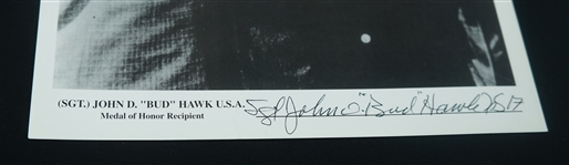 John Bud Hawk Autographed Medal of Honor 8x10 Photo
