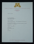 Clem Haskins Lot of 3 Autographed University of Minnesota 8x10 Photos & Letters