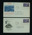 1939 Hall of Fame Lot of 2 Postcards From 100th Anniversary