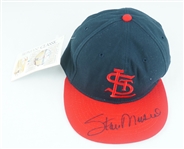 Stan Musial Autographed St. Louis Cardinals Baseball Hat w/ Musial Signed Letter