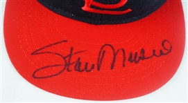 Stan Musial Autographed St. Louis Cardinals Baseball Hat w/ Musial Signed Letter