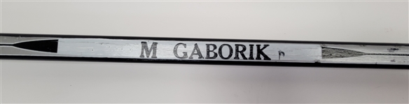 Marian Gaborik Minnesota Wild Game Used & Autographed Rookie Hockey Stick Used on 10/6/2000 *First Game in Minnesota Wild History*