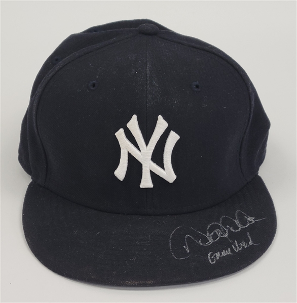 Derek Jeter c. 2009-11 New York Yankees Game Used & Autographed Hat Steiner & Taube