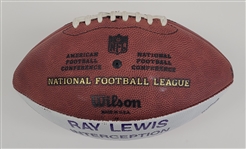 Ray Lewis 2006 Baltimore Ravens Interception Game Used Presentation Football w/ MEARS LOA
