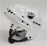 Wayne Gretzky & Connor McDavid Dual Autographed Edmonton Oilers Professional Model Helmet JSA