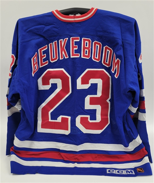 Jeff Beukeboom 1994-95 New York Rangers Game Used Jersey MEARS A10