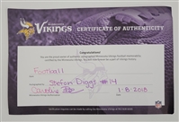 Stefon Diggs Autographed Official The Duke Football w/ Vikings COA