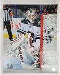 Devan Dubnyk Minnesota Wild Game Used & Autographed Hockey Stick & Autographed Photomatch 16x20 Photo w/ Wild LOA