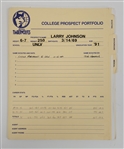 Larry Johnson 1991 Minnesota Timberwolves College Scouting Portfolio