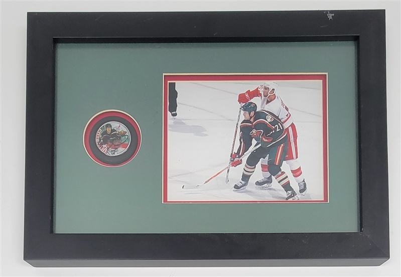 Mark Parrish Autographed & Framed Minnesota Wild Puck Display