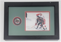 Mark Parrish Autographed & Framed Minnesota Wild Puck Display