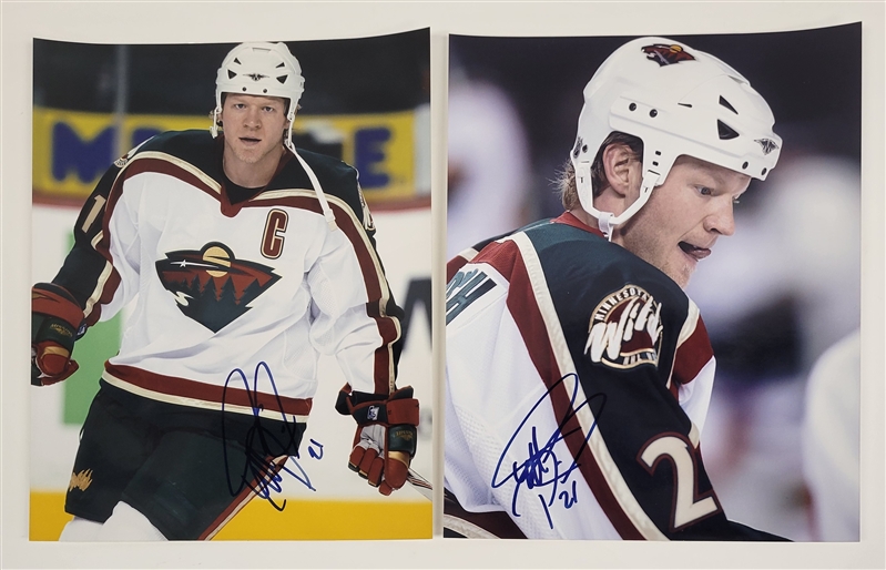 Lot of 2 Mark Parrish Autographed 8x10 Photos