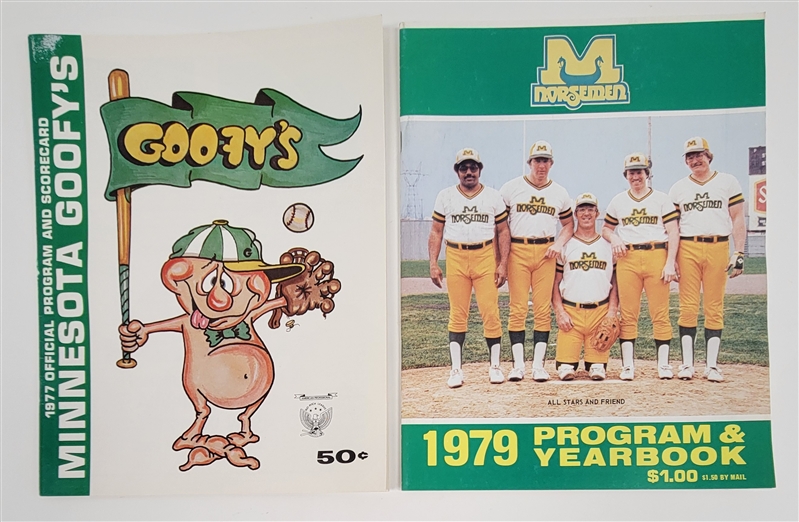 Vintage Lot of (2) 1977 & 1979 Programs w/ Bob Lurtsema