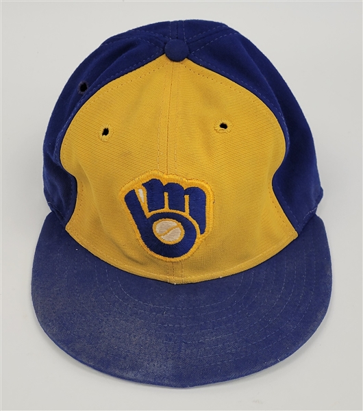 Robin Yount 1983 Milwaukee Brewers Game Used Hat JT Sports/ John Taube LOA