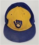 Robin Yount 1983 Milwaukee Brewers Game Used Hat JT Sports/ John Taube LOA