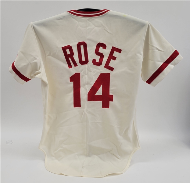 Pete Rose 1978 Cincinnati Reds Game Used & Autographed Jersey Beckett w/ Dave Miedema LOA