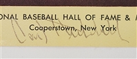Lot of 2 - Carl Hubbell Autographed Baseball & Autographed Hall of Fame Plaque Postcard Beckett