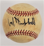 Lot of 2 - Carl Hubbell Autographed Baseball & Autographed Hall of Fame Plaque Postcard Beckett