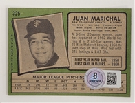Juan Marichal Autographed & HOF Inscribed 1971 Topps Card Beckett