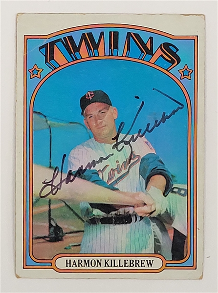 Harmon Killebrew Autographed 1972 Topps Card Beckett