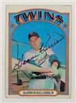 Harmon Killebrew Autographed 1972 Topps Card Beckett