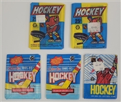 Lot of (5) 1980s-90s O-Pee-Chee Hockey Wax Packs