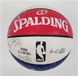 2011 NBA All-Stars Autographed Basketball LE #715/2011 w/ Durant Duncan & Garnett Beckett LOA