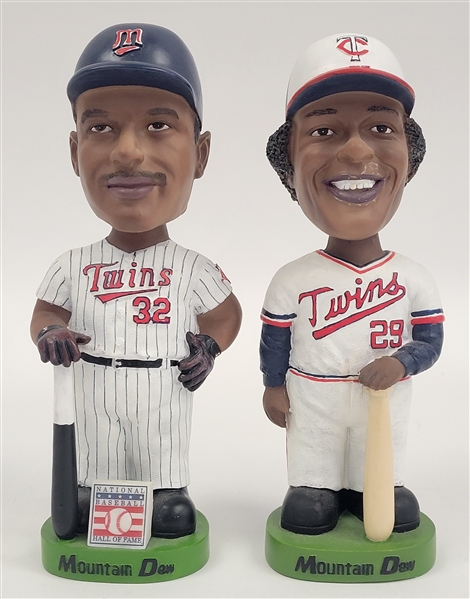Lot of 2 Dave Winfield & Rod Carew Autographed Minnesota Twins Bobbleheads Beckett