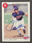 Paul Molitor Autographed Lot w/ Baseball, 8x10 Photo, & Card Beckett