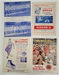 Lot of 4 Vintage Sports Programs w/ Wilt Chamberlain & Bob Cousy