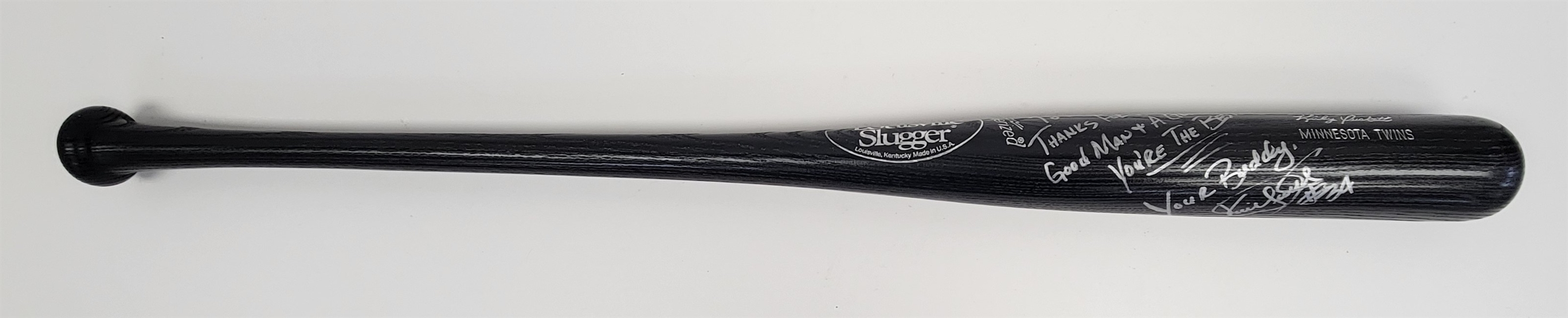 Kirby Puckett Autographed & Extensively Inscribed Louisville Slugger Bat w/ Beckett LOA
