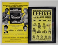 Lot of (2) 1977 & 1980 Fight Posters w/ Larry Holmes